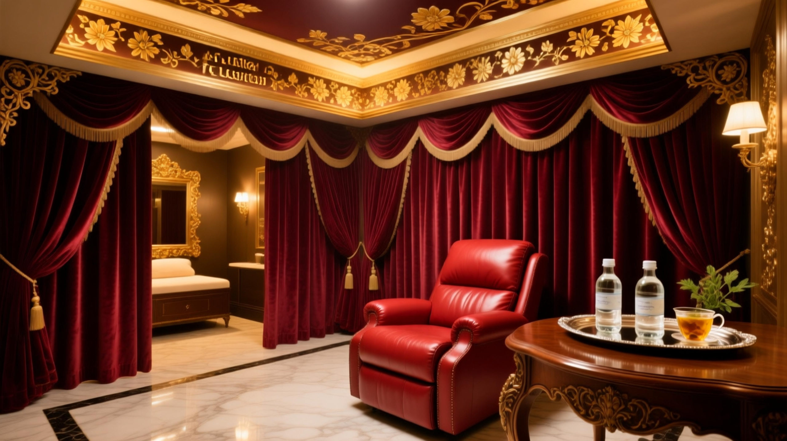 ホテル館内のラグジュアリーな内装